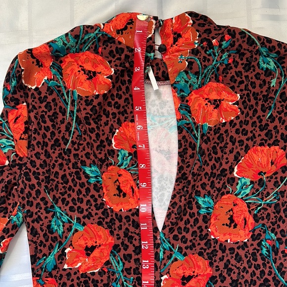 Free People Romance Retro Midi Dress with Poppy Floral Details - Picture 12 of 16